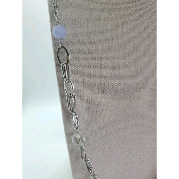 Ann Taylor LOFT 38” Long Beaded Necklace Chunky Cable Chain Boho Whimsy - Picture 4 of 13